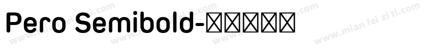 Pero Semibold字体转换